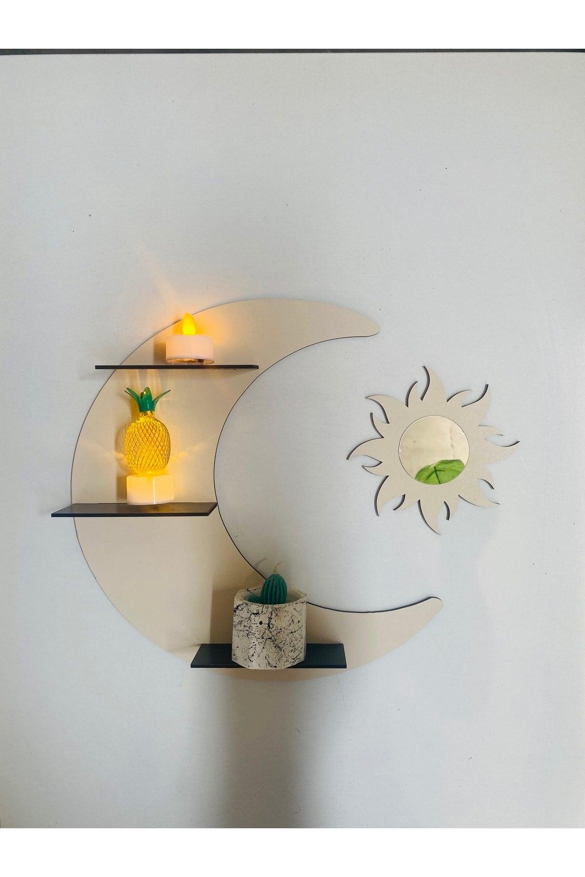 Moon Sun Decorative Wall Shelf - Swordslife