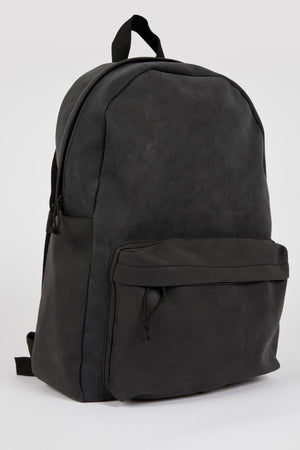 Men'S Large Faux Leather Backpack
