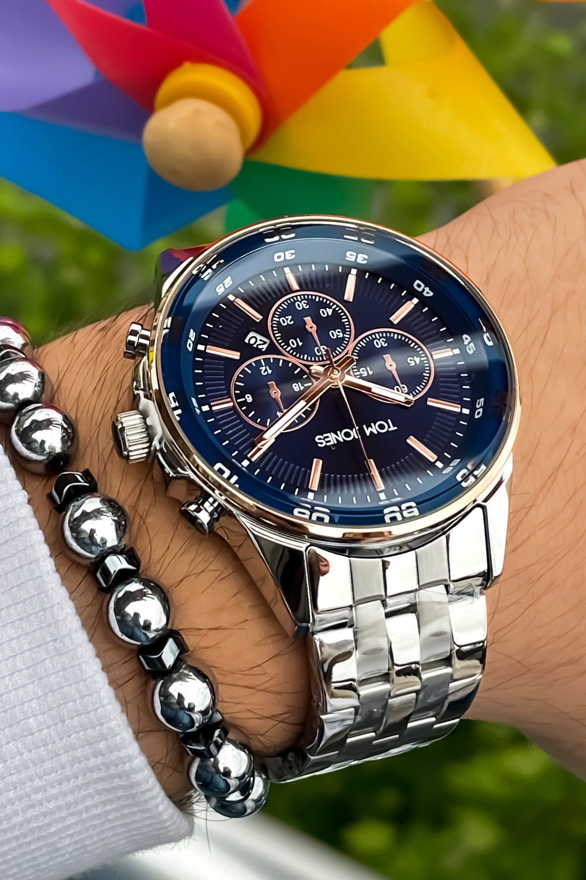 Original Tomjones Steel Blue Dial New Season Sport Lux Men'S Watch