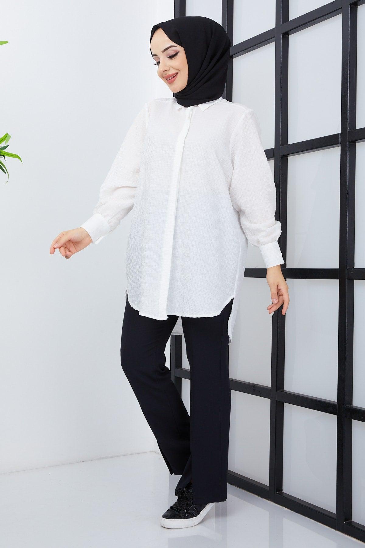 Women's Hijab Oversize See-through Shirt - Swordslife