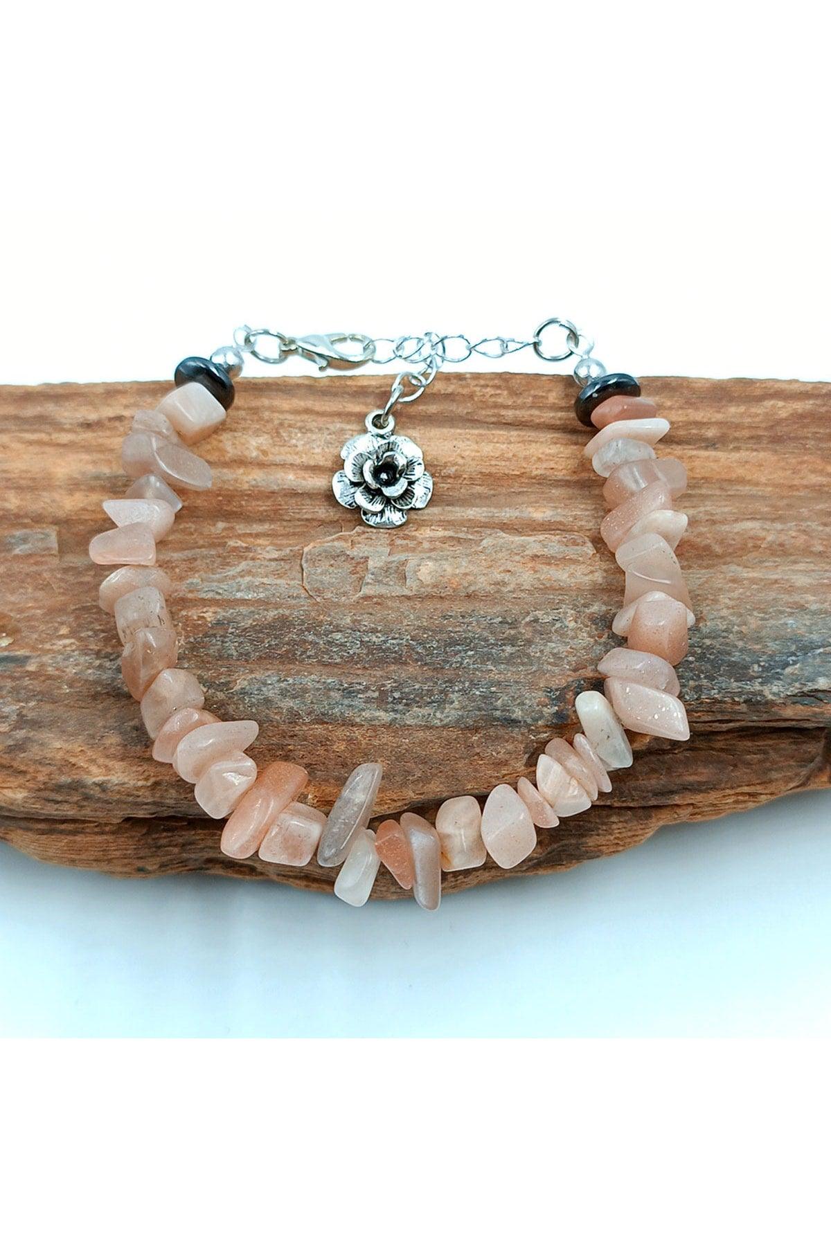 Natural Stone Sunstone Broken Natural Stone Bracelet Women's Bracelet - Swordslife