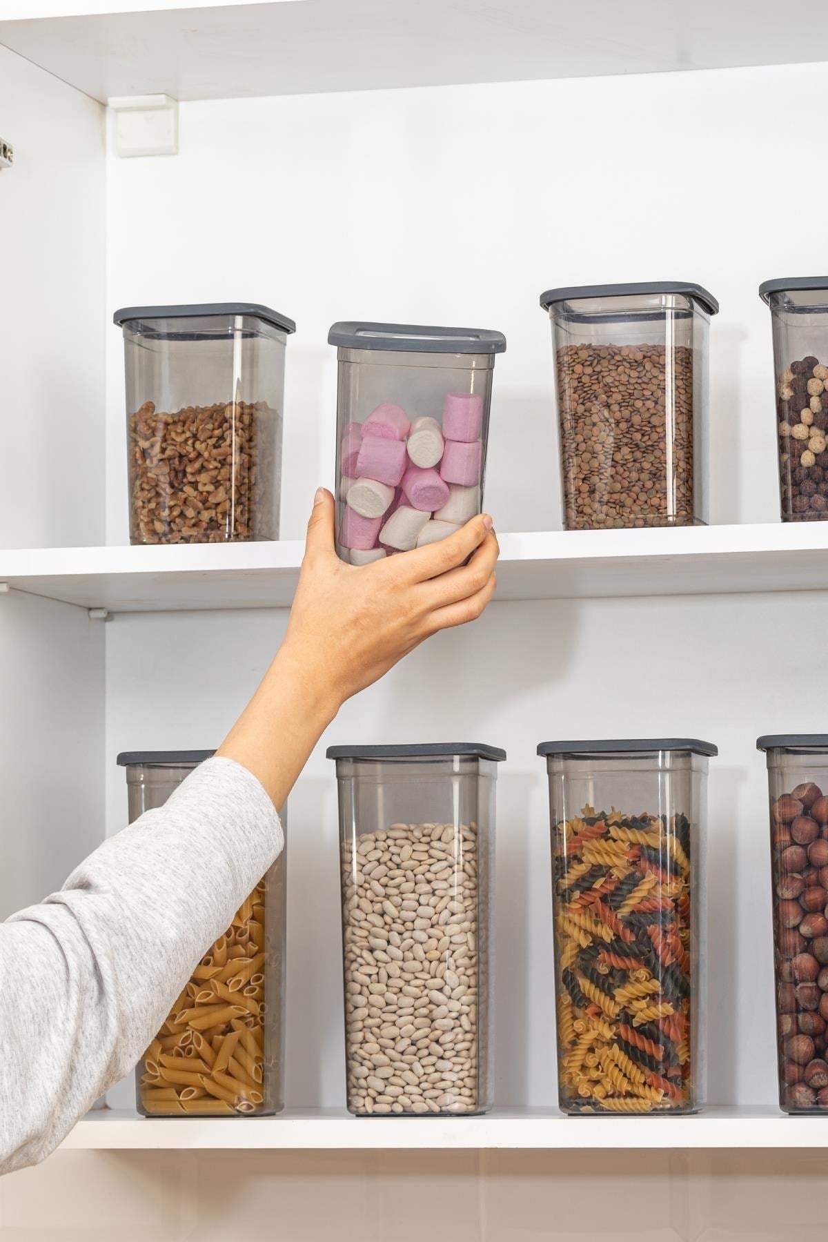 Mega Food Storage Container Set Of 24 Vacuumed Silicone Lids - 8X(0.65 Lt - 1.3 Lt - 1.9 Lt)