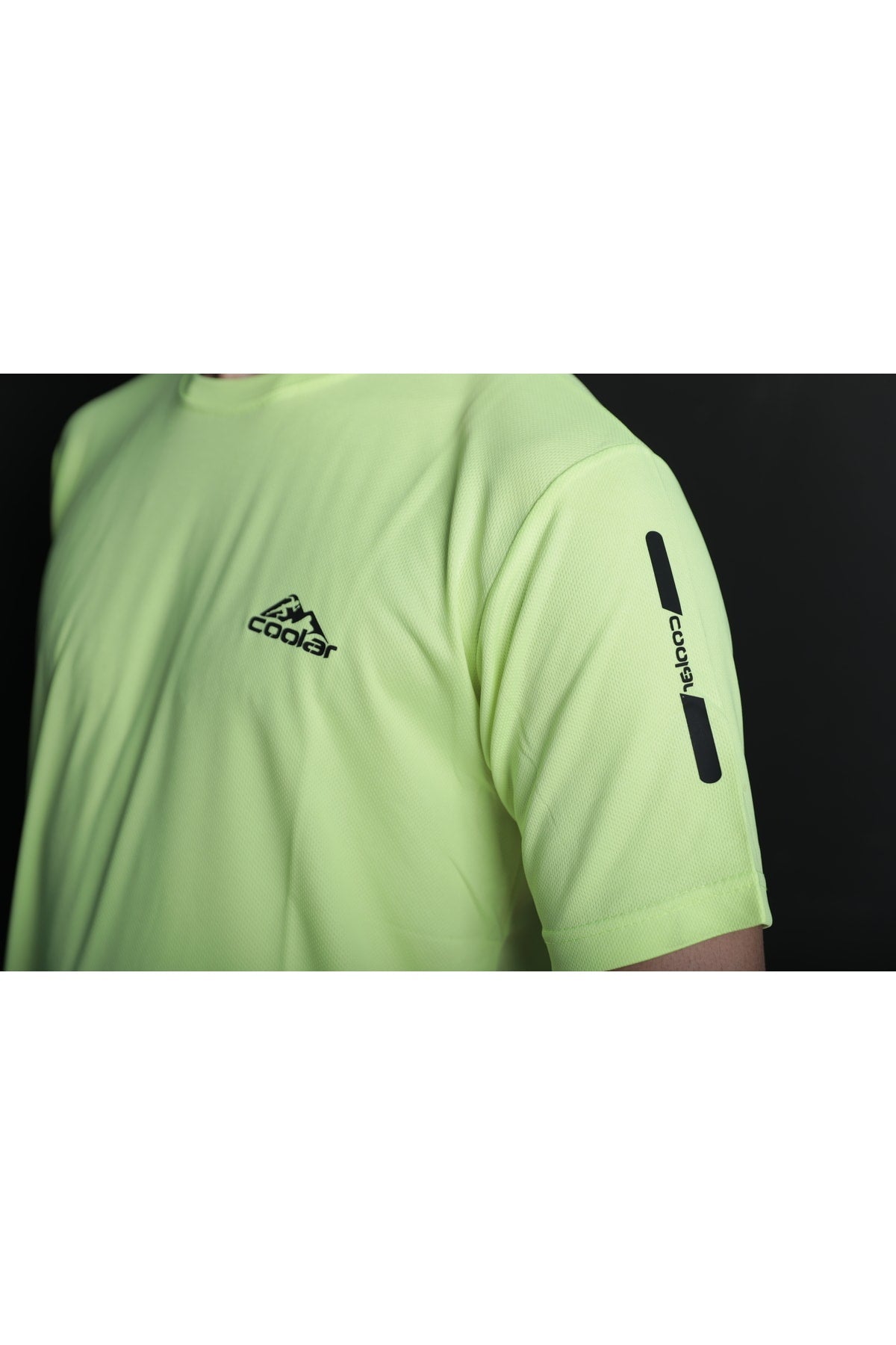 Neon Bright Yellow Sweat Absorbent Outdoor Performance Sports T-Shirt