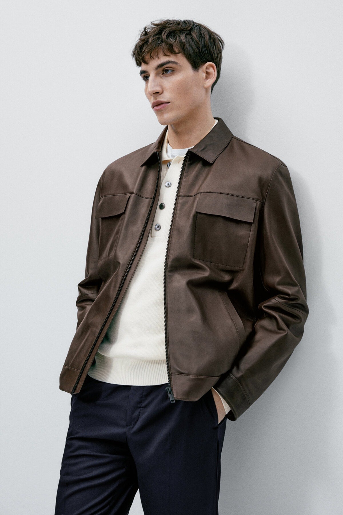 Pocket Nappa Leather Jacket