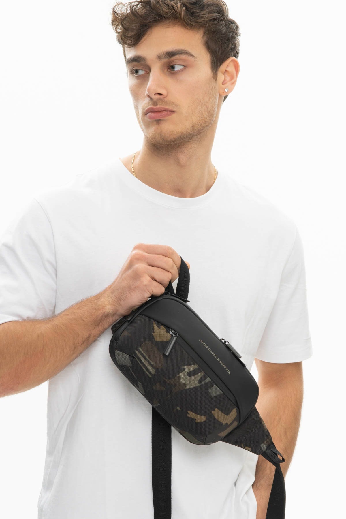 Benetton Men'S Waist Bag Camouflage Bnt926