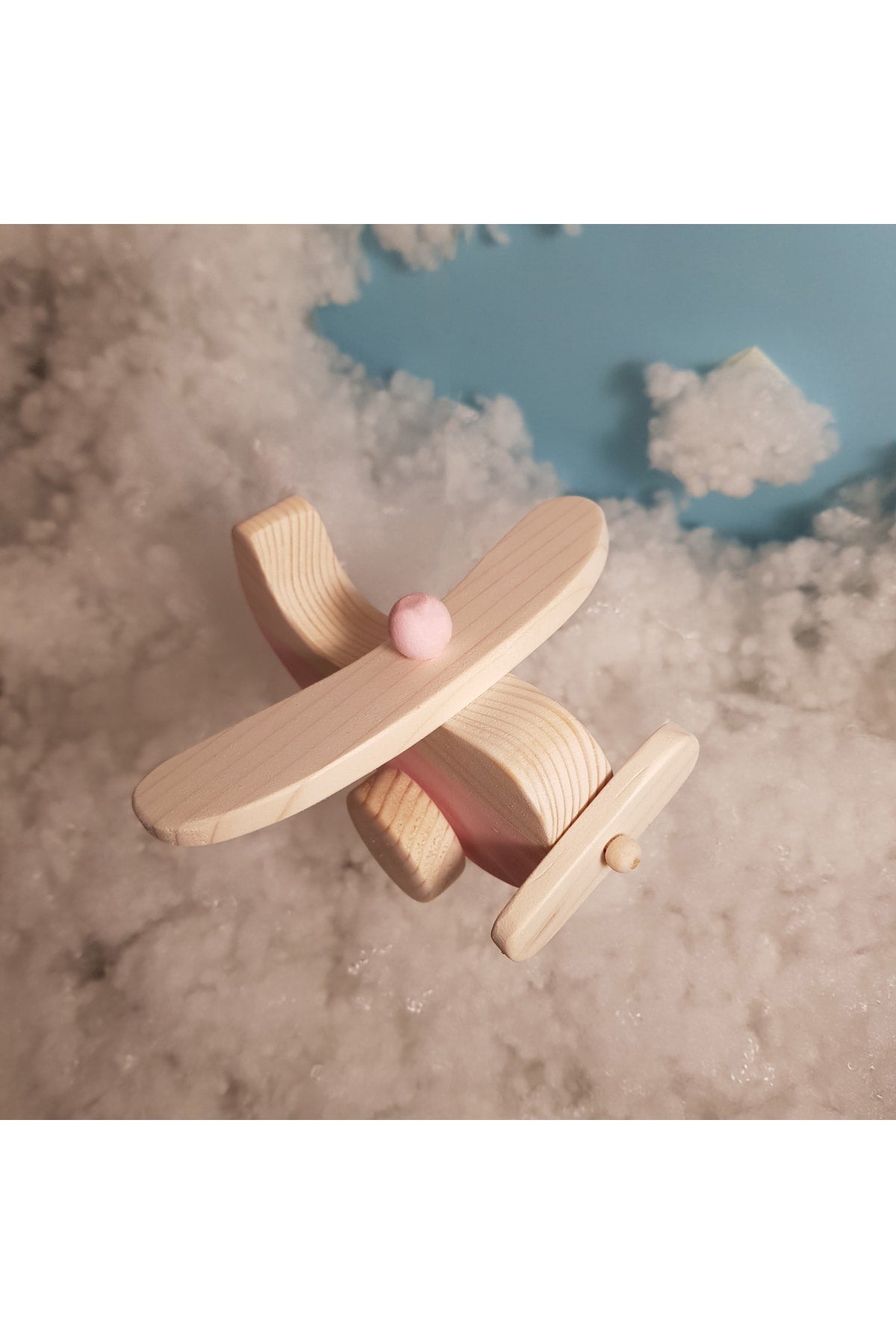 Handmade Wooden Toy Airplane, Educational, Creative, Vintage And Natural And Safe Wooden Baby Toy