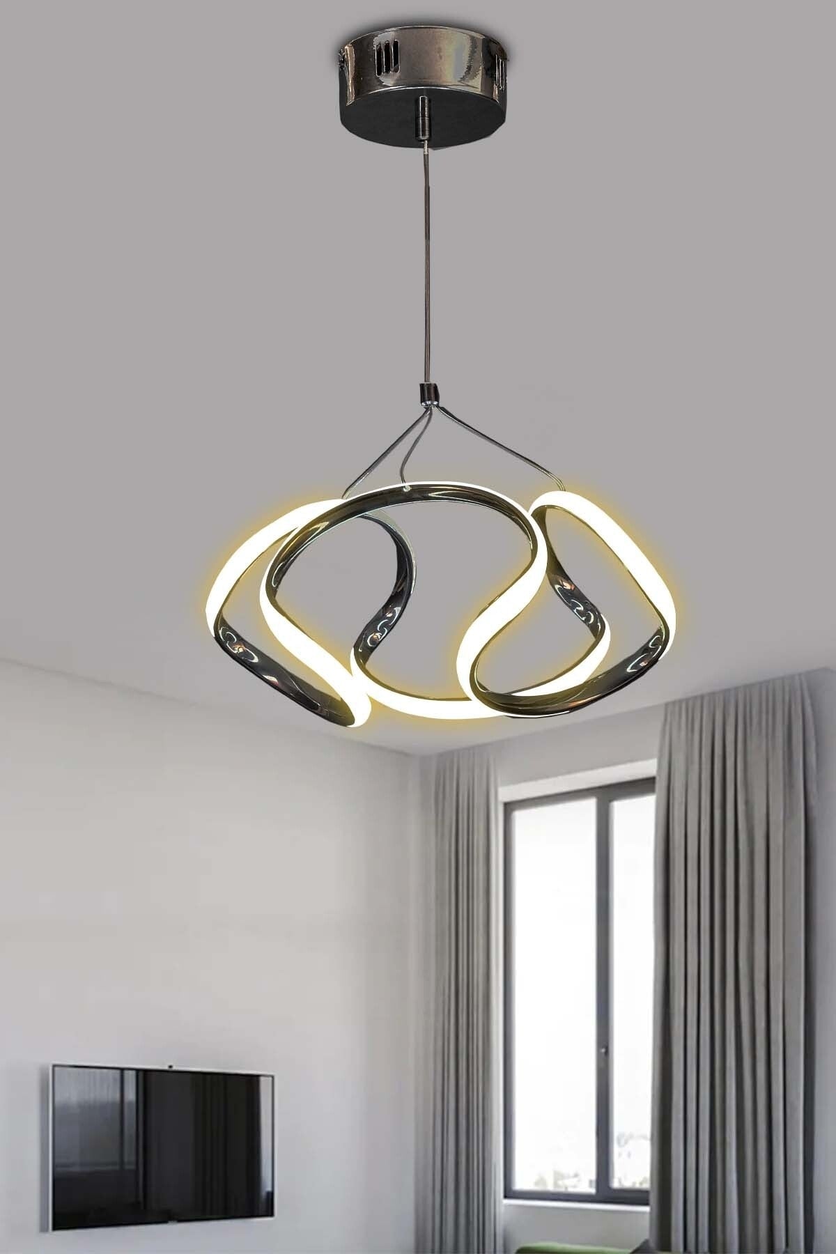 Dron Pendant Lamp Black Color LED Chandelier Daylight Modern LED Chandelier