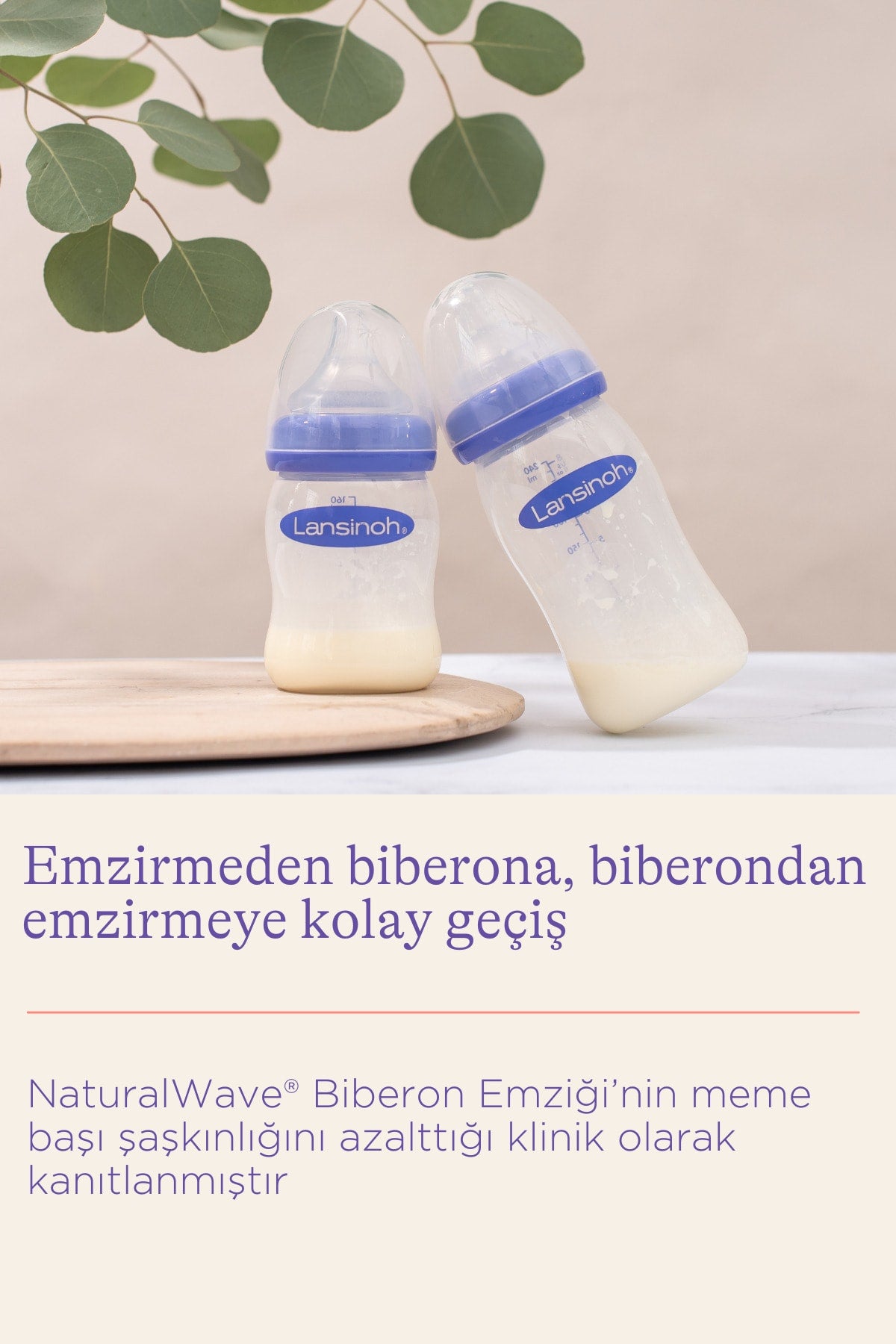 Natural Wave Baby Bottle Set 2 Pcs 160 ml