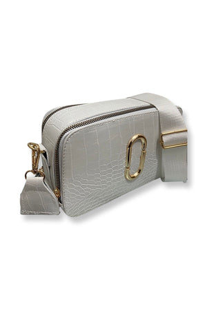 Women'S Canta White Crochet Quality Sport Stylish Crossbody Two Compartment Pocket Shoulder Bag (Small Size)