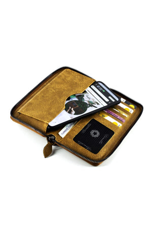 Unisex Vegan Leather Card Holder Wallet With Phone Compartment Xclub Model