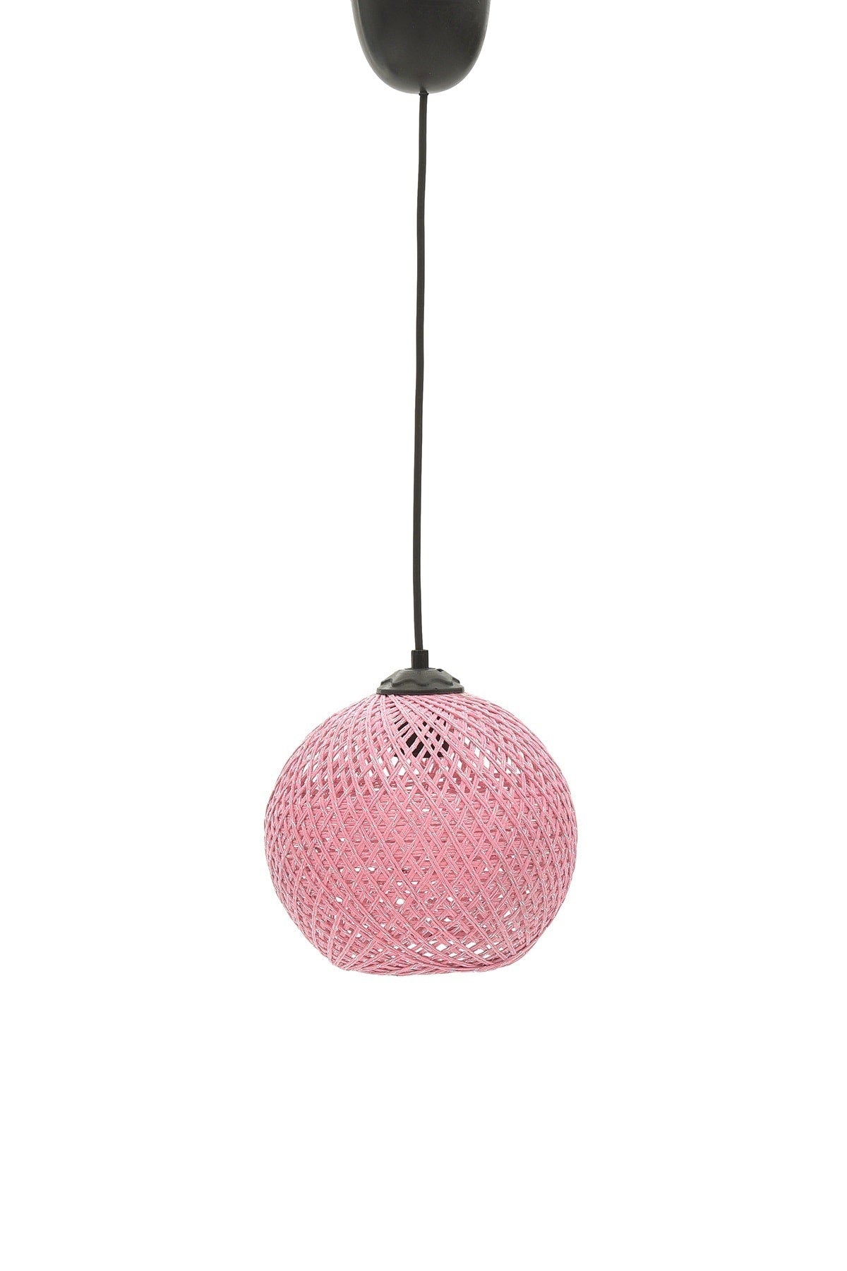 Balle Pink Pendant Lamp Ball Chandelier Black Cable