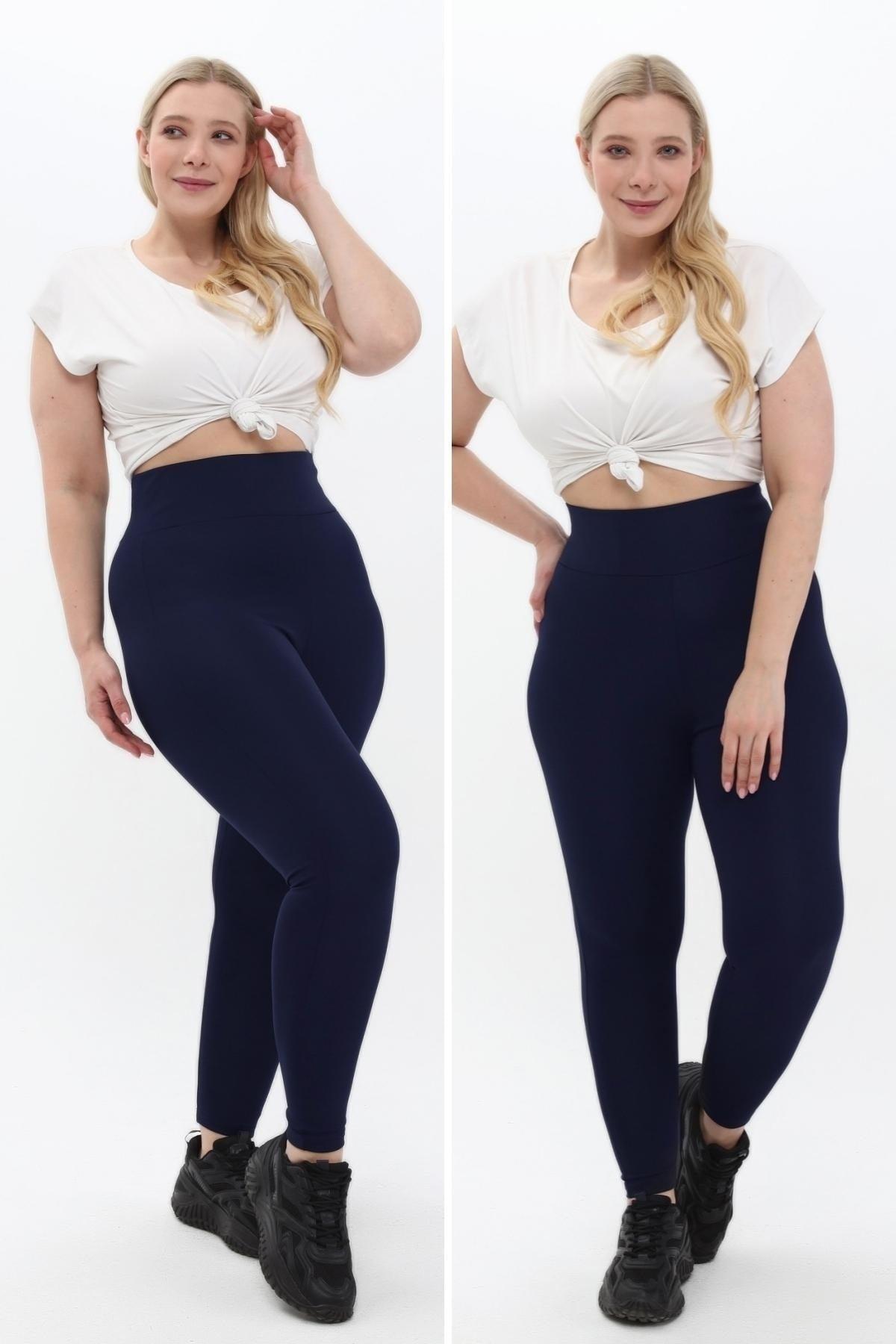 Plus Size Comfort Model High Waisted Sports & Daily Leggings with Contouring Slimming Corset - Swordslife