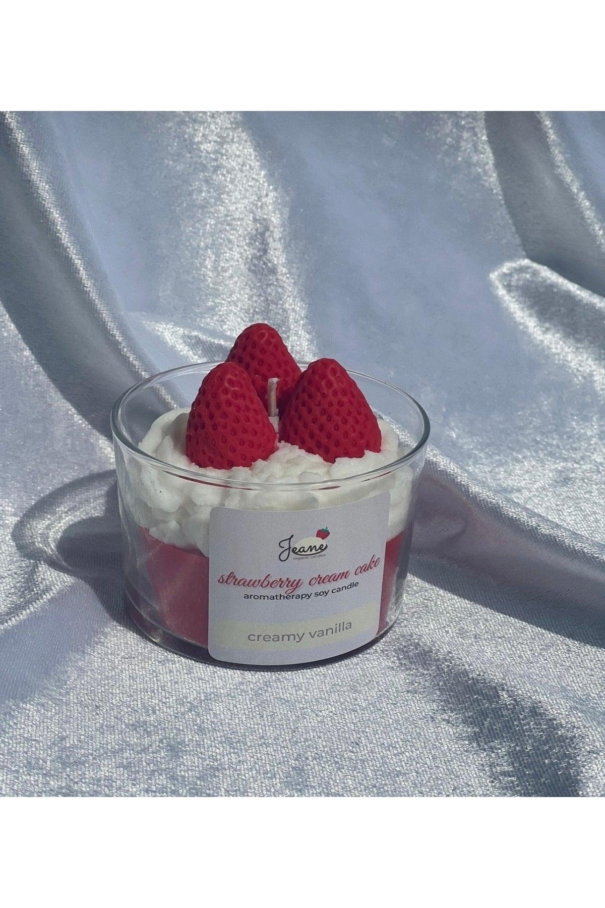 Strawberry Red Vanilla Scented Gift Aromatherapy Candle Valentine Incense Purification Flow - Swordslife