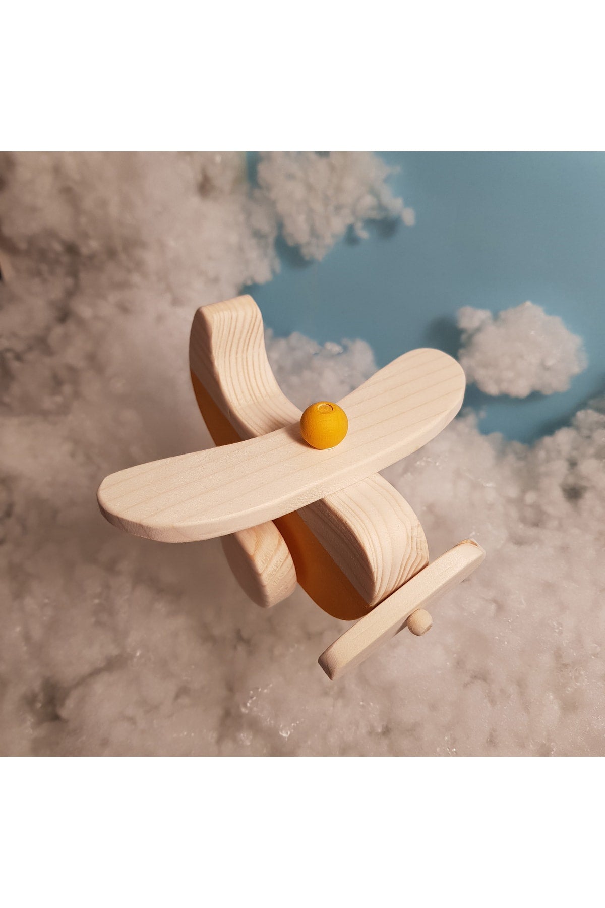 Handmade Wooden Toy Airplane, Educational, Creative, Vintage And Natural And Safe Wooden Baby Toy