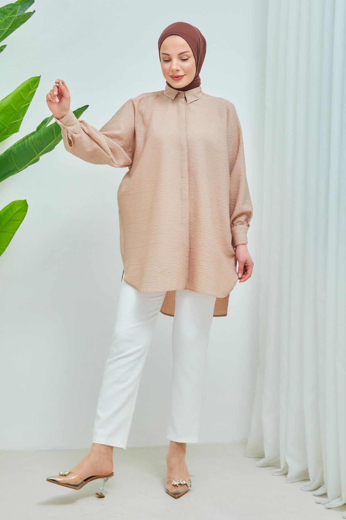 Women's Hijab Oversize See-through Shirt - Swordslife