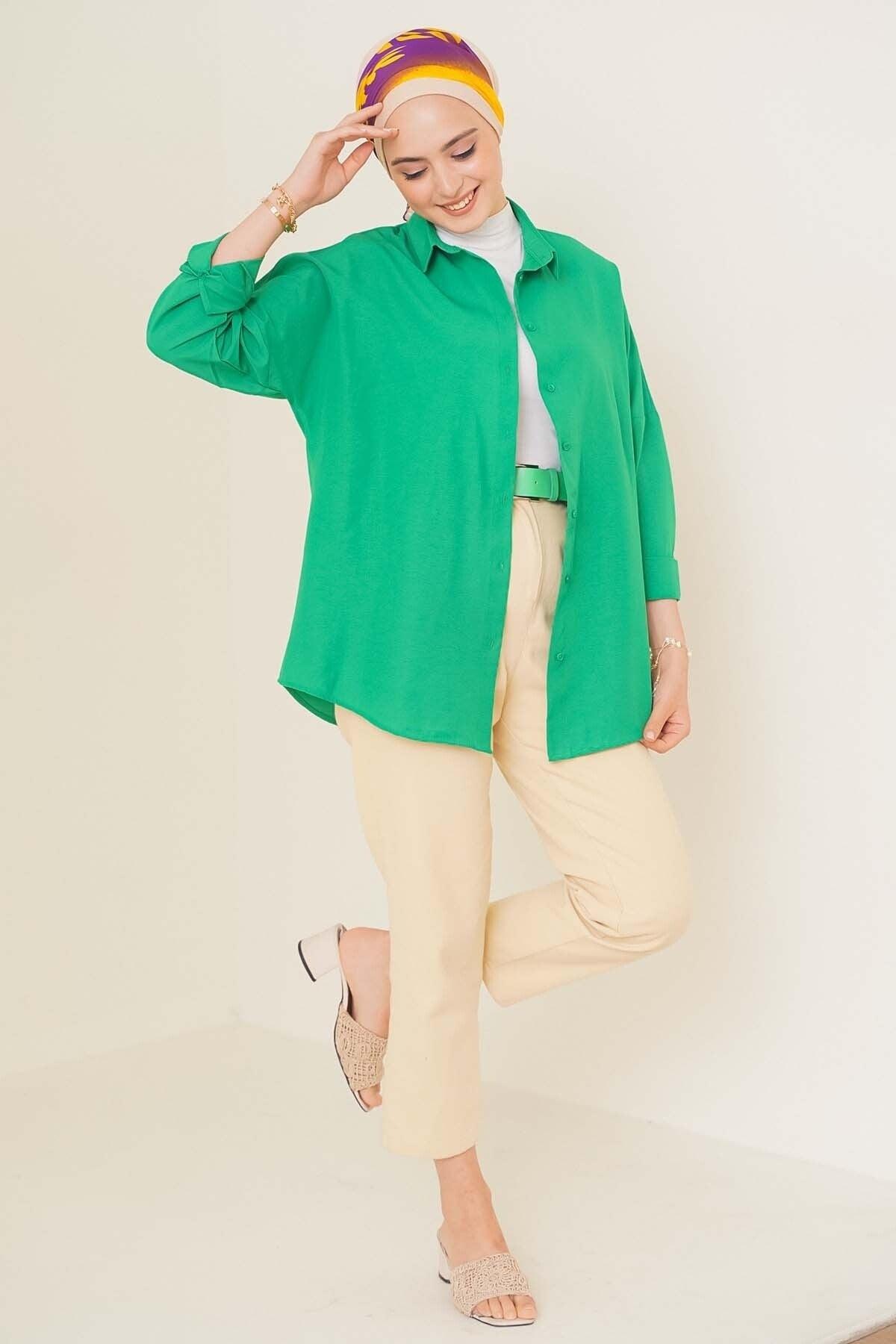 Oversize Basic Shirt Pastel Green - Swordslife