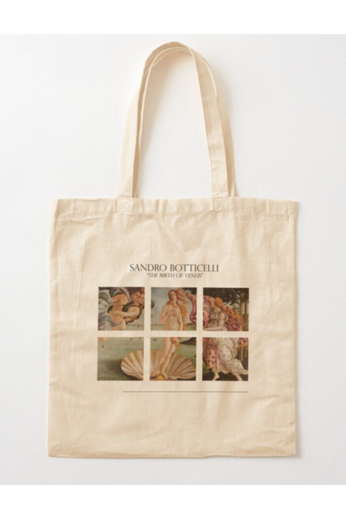 The Birth Of Venus - Sandro Botticelli Raw Cloth Bag