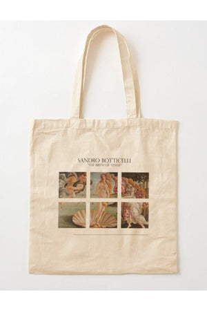 The Birth Of Venus - Sandro Botticelli Raw Cloth Bag