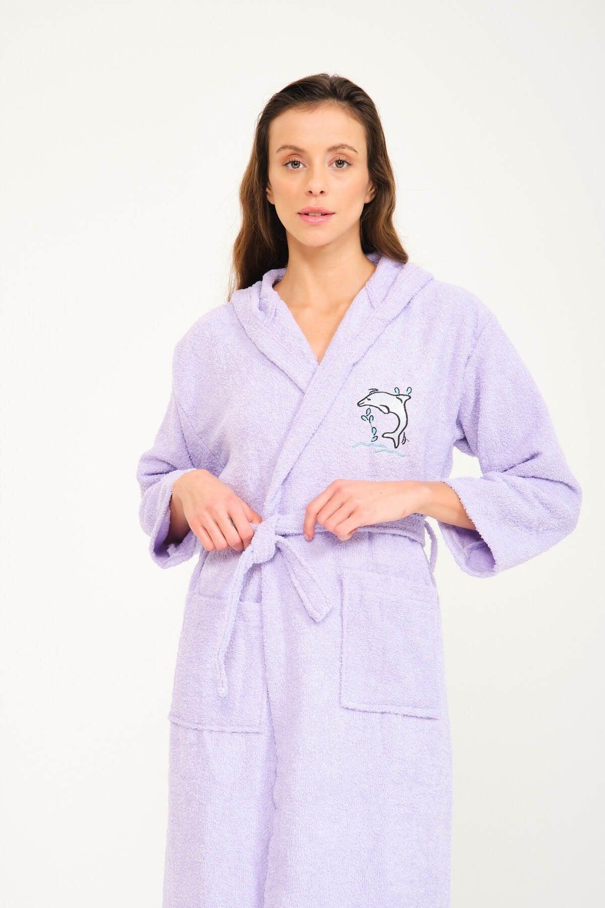 Plain And Hooded Cotton Curl Bathrobe - Swordslife