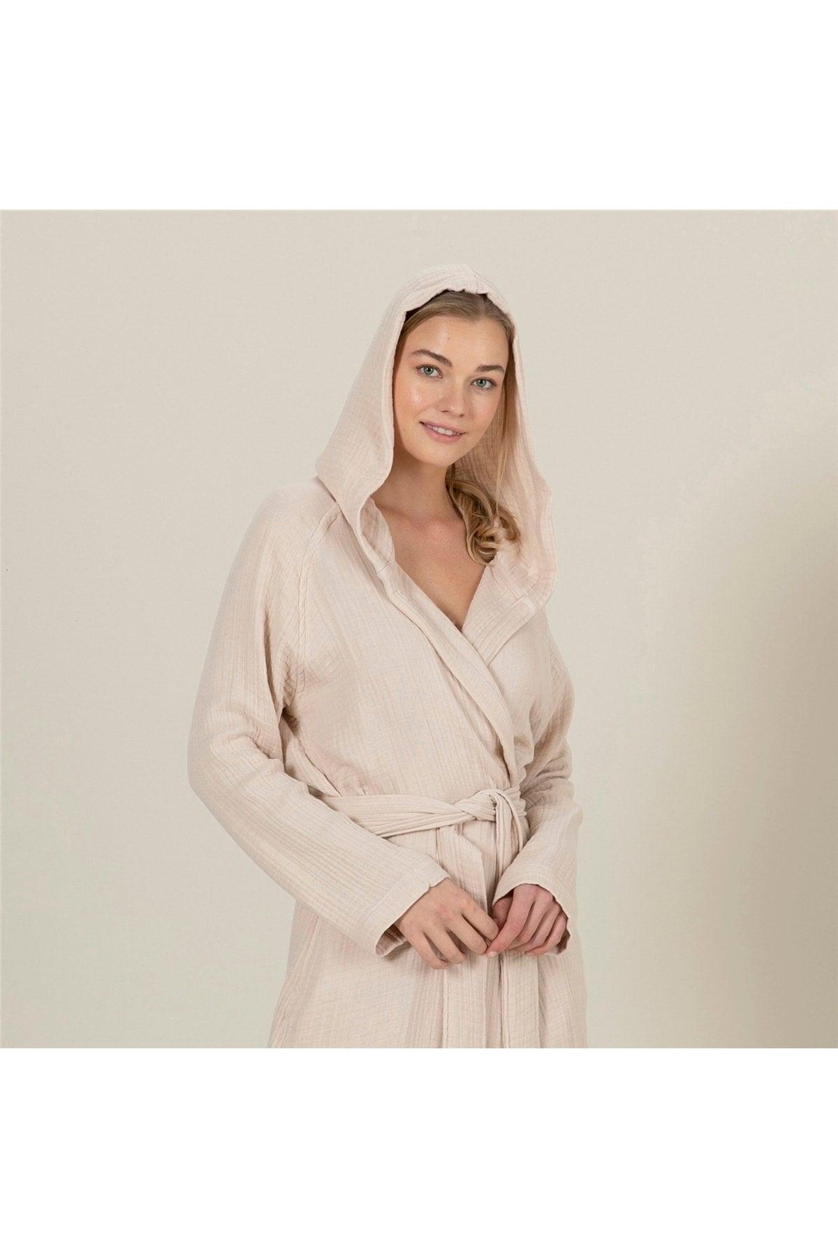 Armin Unisex Bathrobe Beige - Swordslife