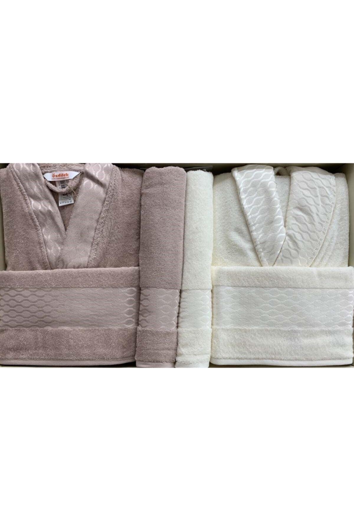 Elissa Cream Beige Family Bathrobe Set - Swordslife