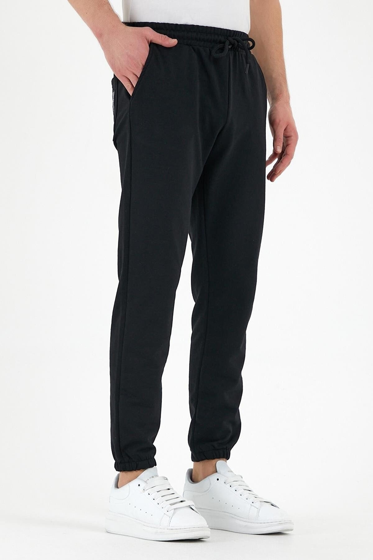 Black Unisex Butterfly Printed Jogger Sweatpants