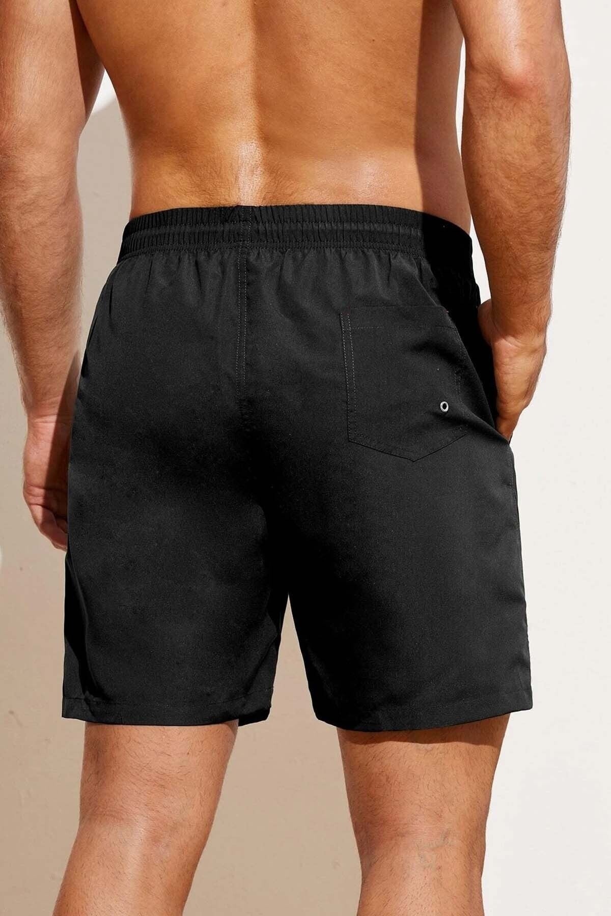 Men's Basic Standard Size Swimwear Pocket Sea Shorts