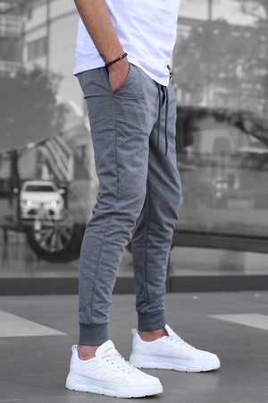 Men'S Anthracite Elastic Trousers 4821