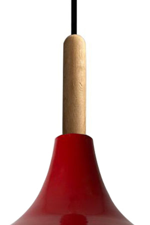 Red Champion Wooden Single Chandelier Pendant Lamp Living Room Kitchen Cafe Boutique Lamp Lighting Chandeliers