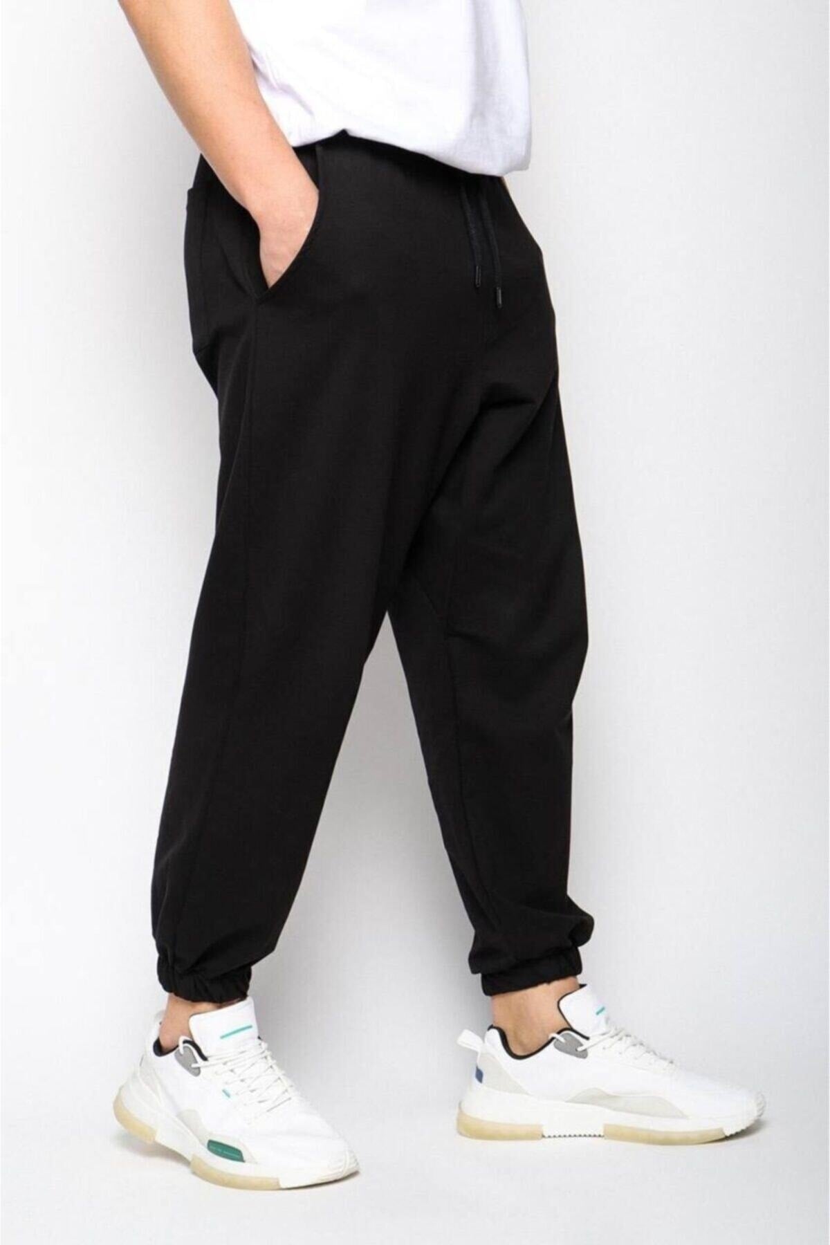 Men's Oversize Basic Sweatpants Black