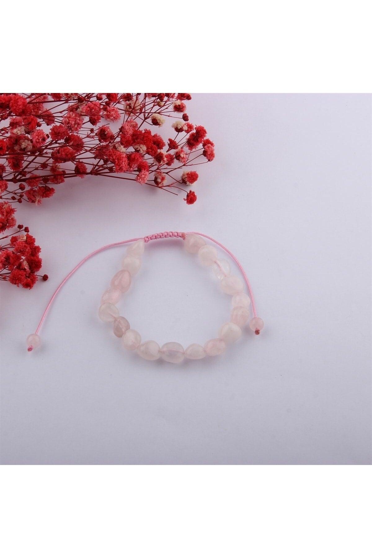 Certified Rose Quartz Natural Stone Bracelet B700 - Swordslife