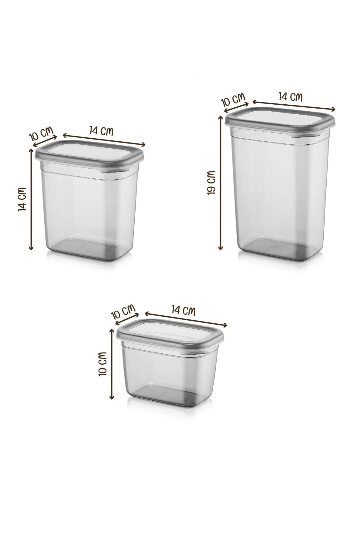 Set Of 24 Labeled Moly Rectangular Food Storage Containers (800Ml+1150Ml+1500Ml) - Spice Jar