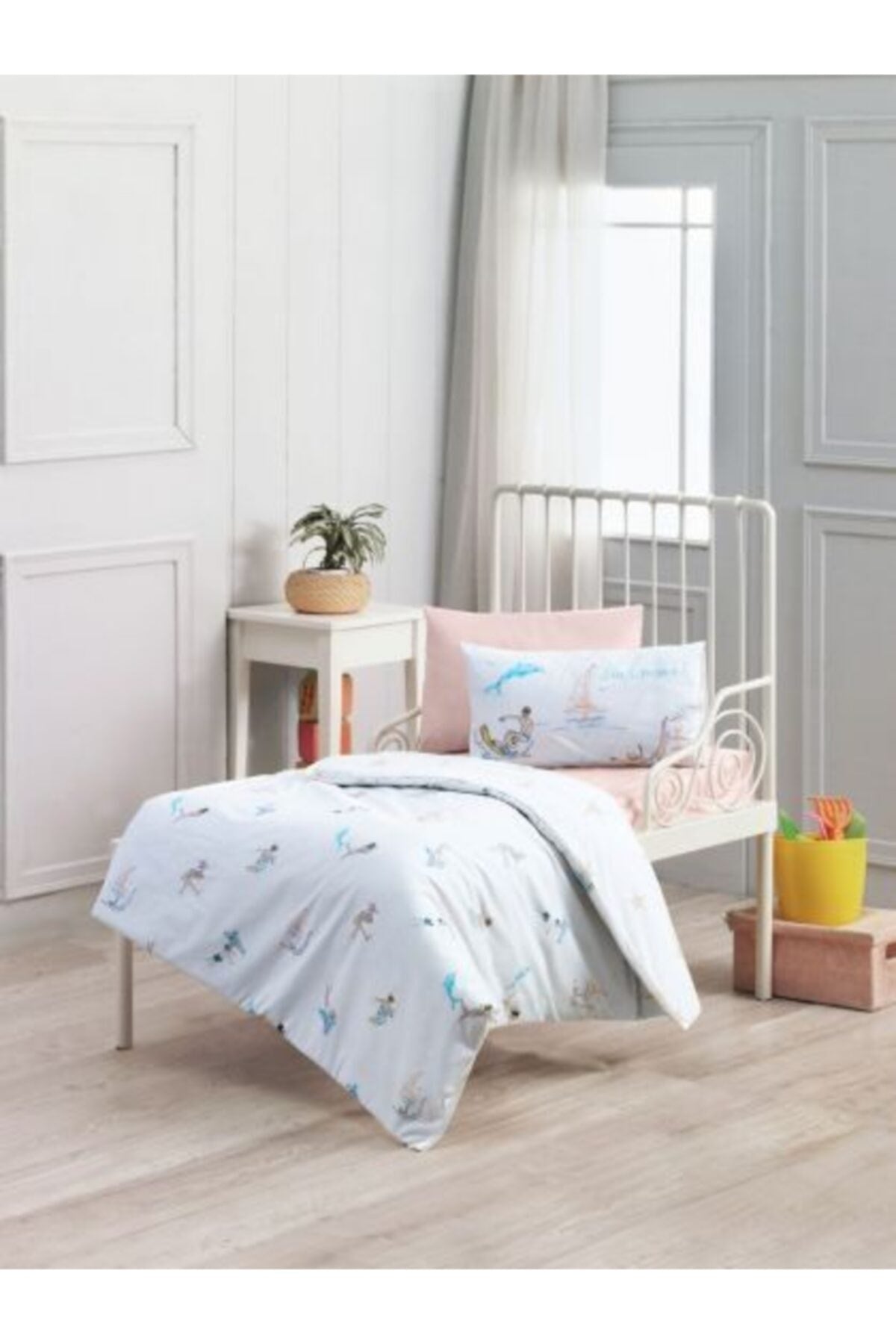 Bubble Percale V1 Baby Duvet Cover Set Salmon