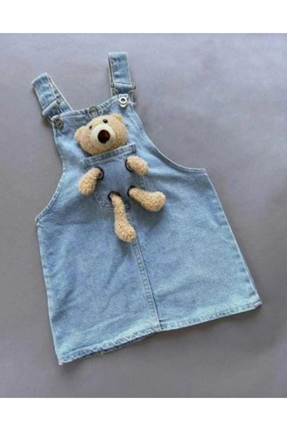 Teddy Bear Jeans Gilet / Denim Dress