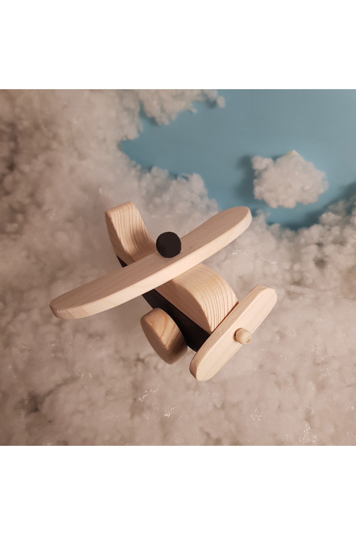 Handmade Wooden Toy Airplane, Educational, Creative, Vintage And Natural And Safe Wooden Baby Toy