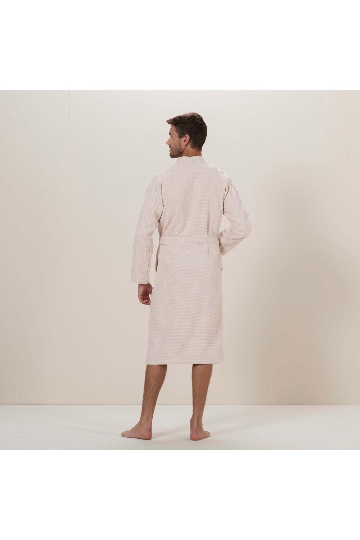 Sobeska Men's Bathrobe Beige - Swordslife