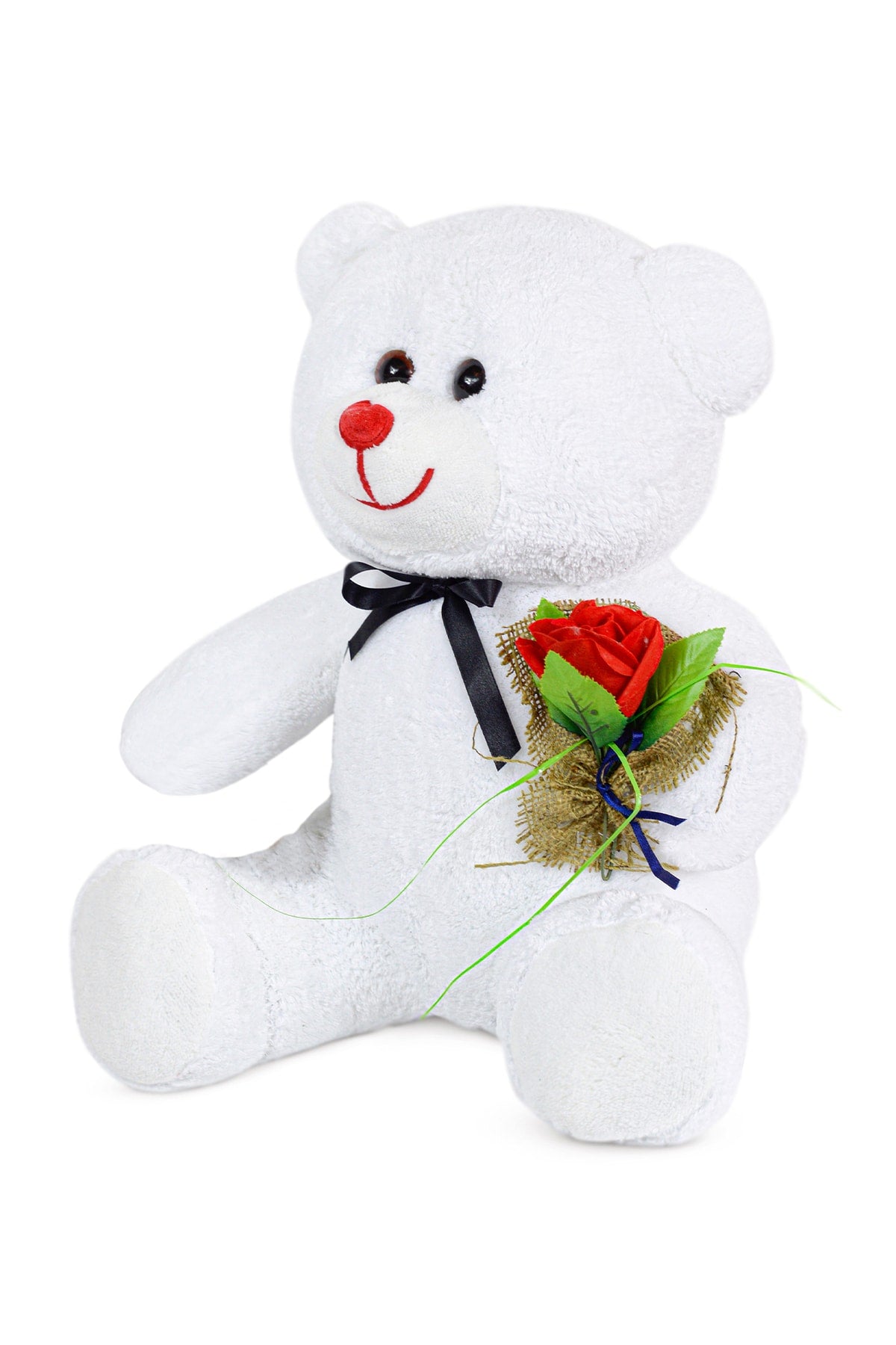 Cute Teddy Bear Holding Rose 75 Cm