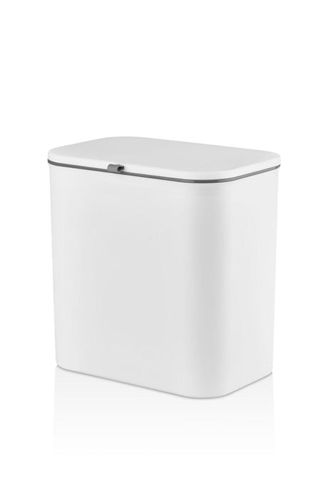 Arispa Origa Functional Bathroom And Kitchen With Lid Countertop Trash Can With Cabinet And Wall Attachment 15 Lt - Swordslife