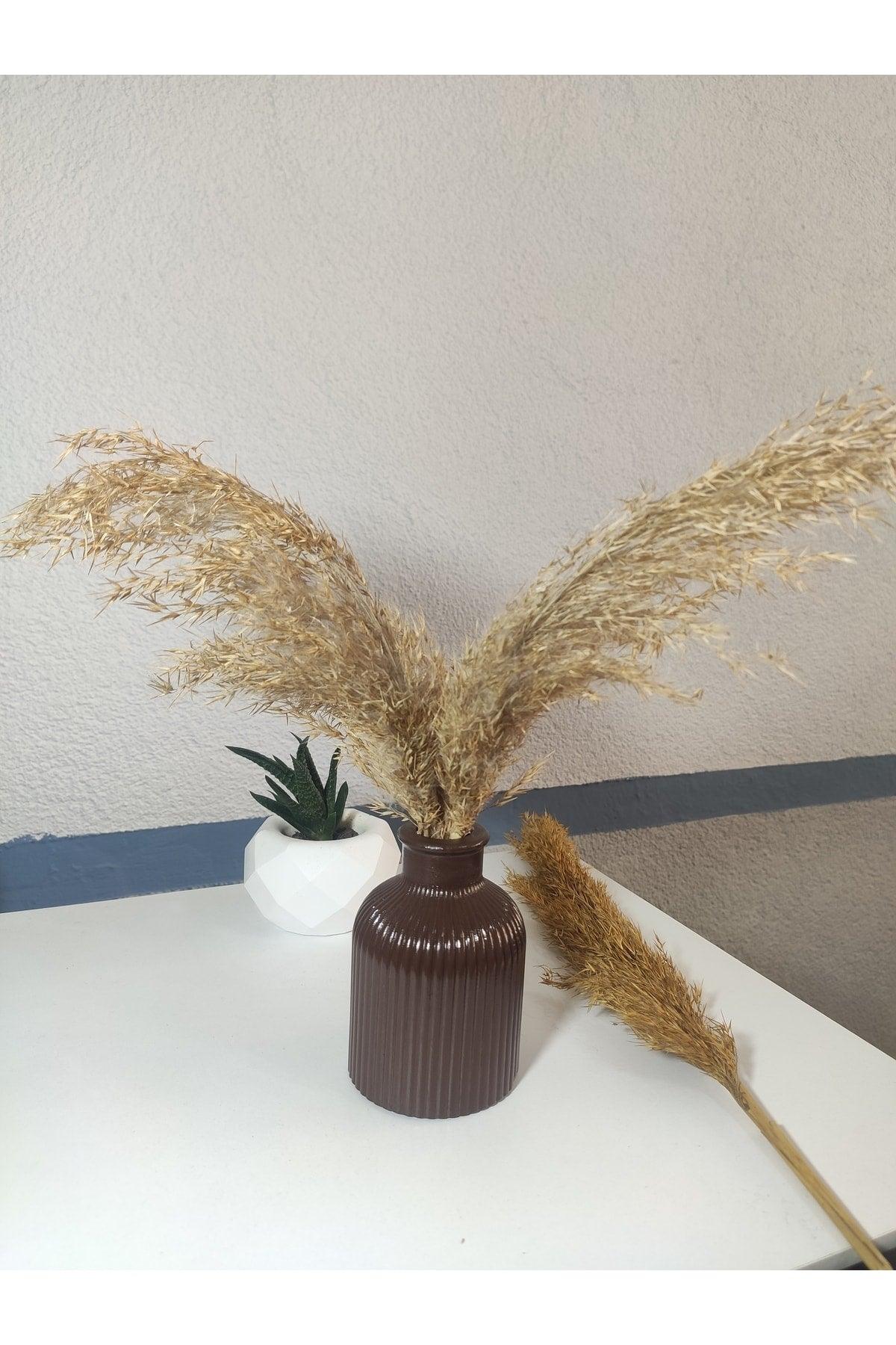 Vase Pampas, Artificial Flower And Dry Flower Vase, Line Pattern Vase - Swordslife