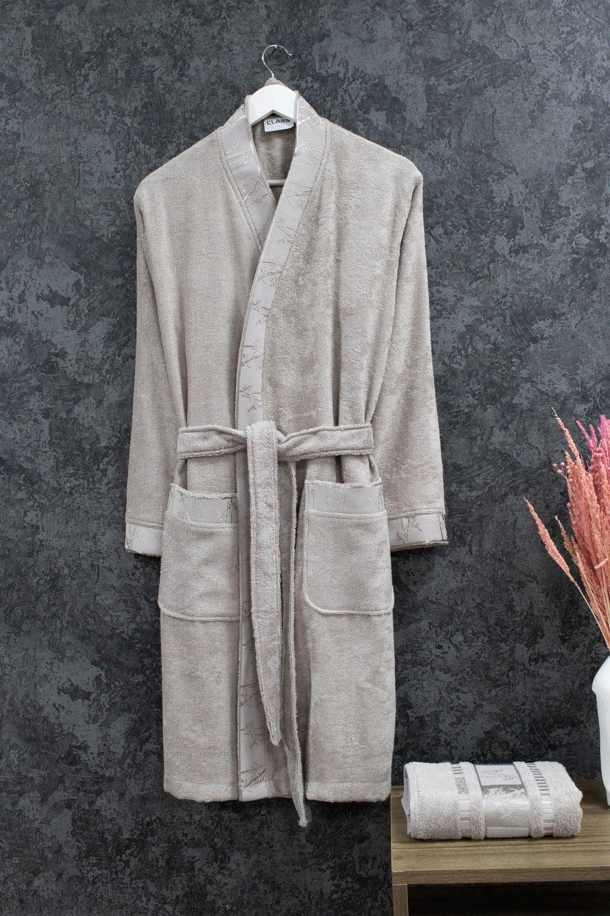 Bamboo Kimono Women's Bathrobe + 50x90 Head Towel - Swordslife