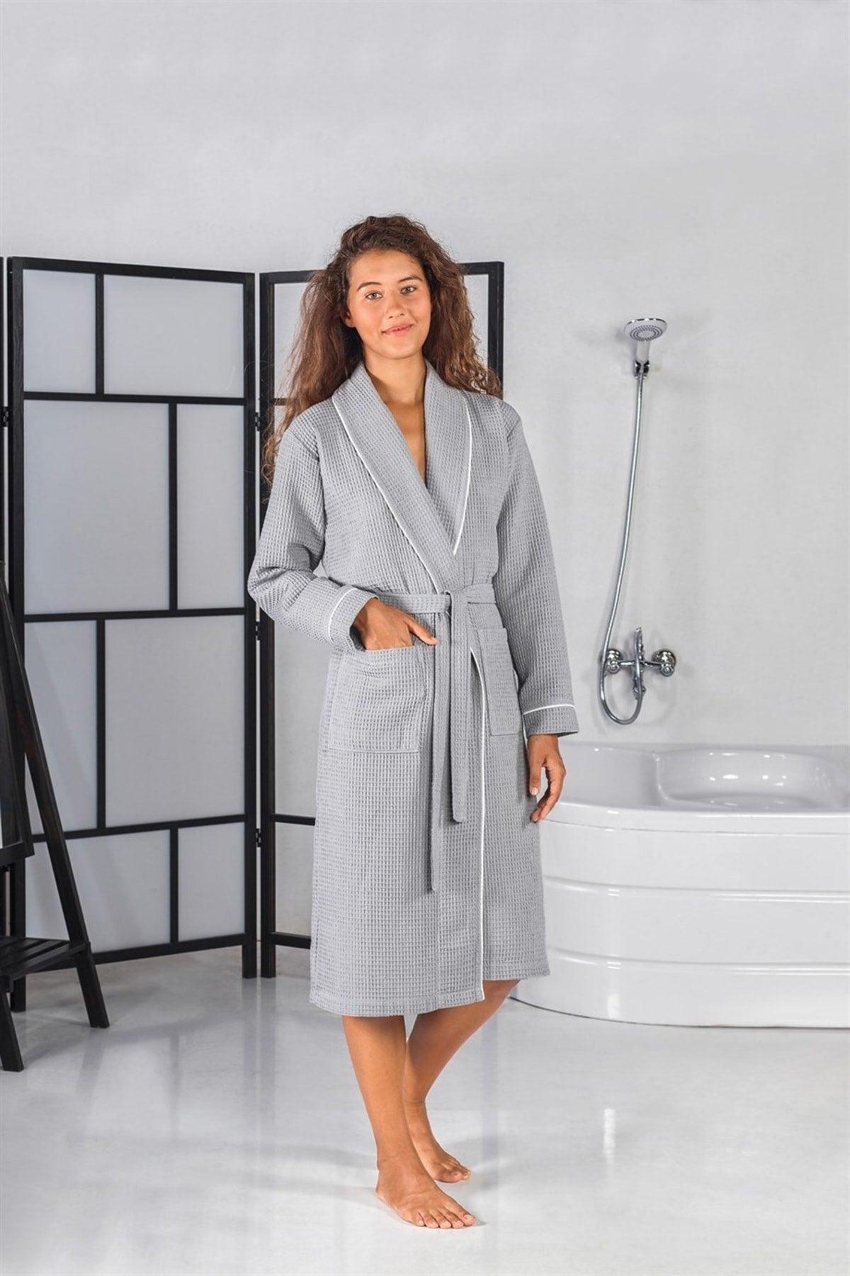 Soho Pike Bathrobe + Towel Set Gray - Swordslife