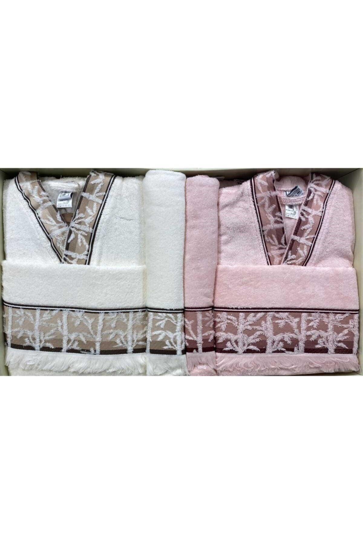 Sunset Cream - Powder Bamboo Family Bathrobe Set - Swordslife