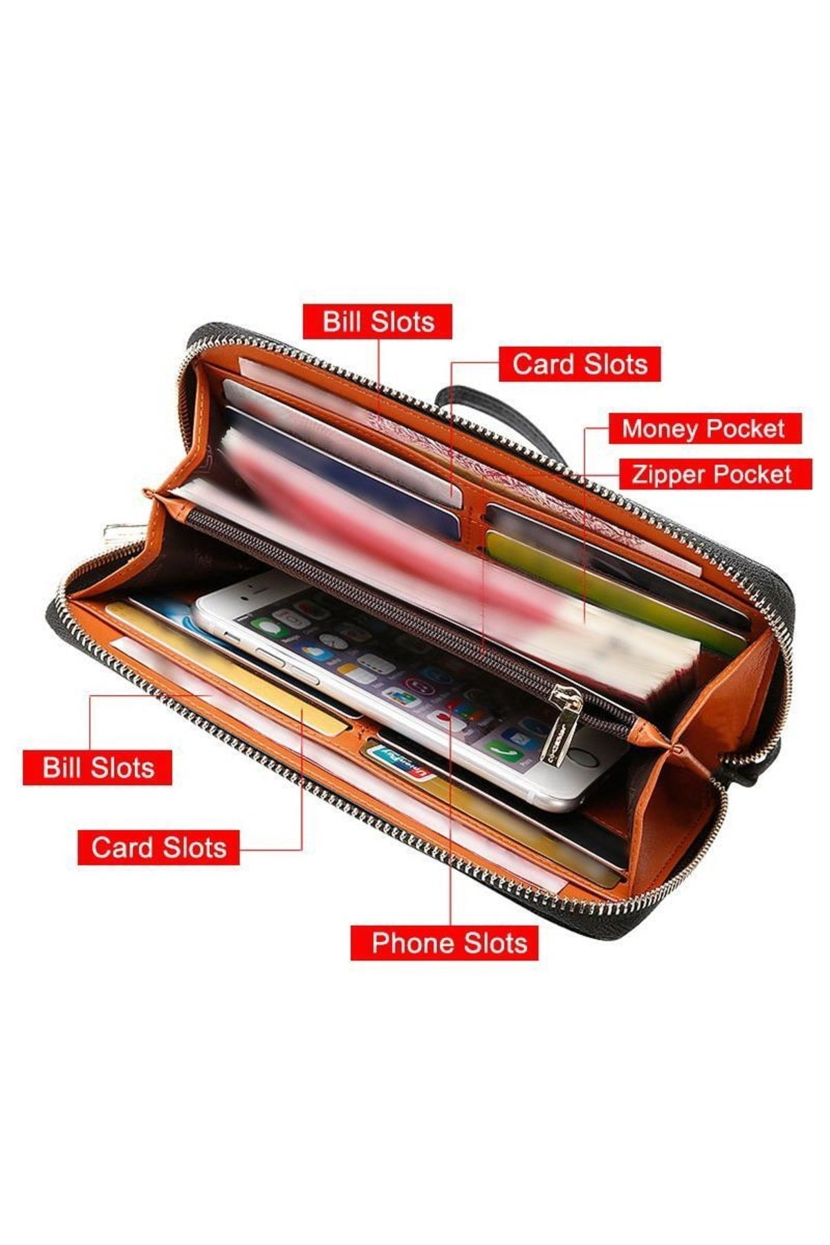 Montero Special Edition Gold Made In Italy Genuine Leather Long Men'S Wallet-Card Holder