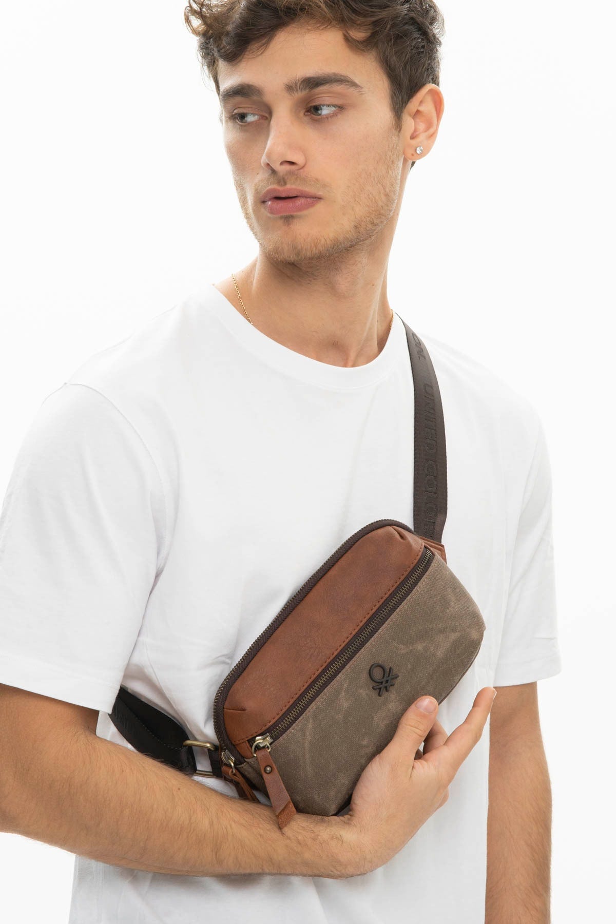 Benetton Men'S Waist Bag Brown Bnt1011