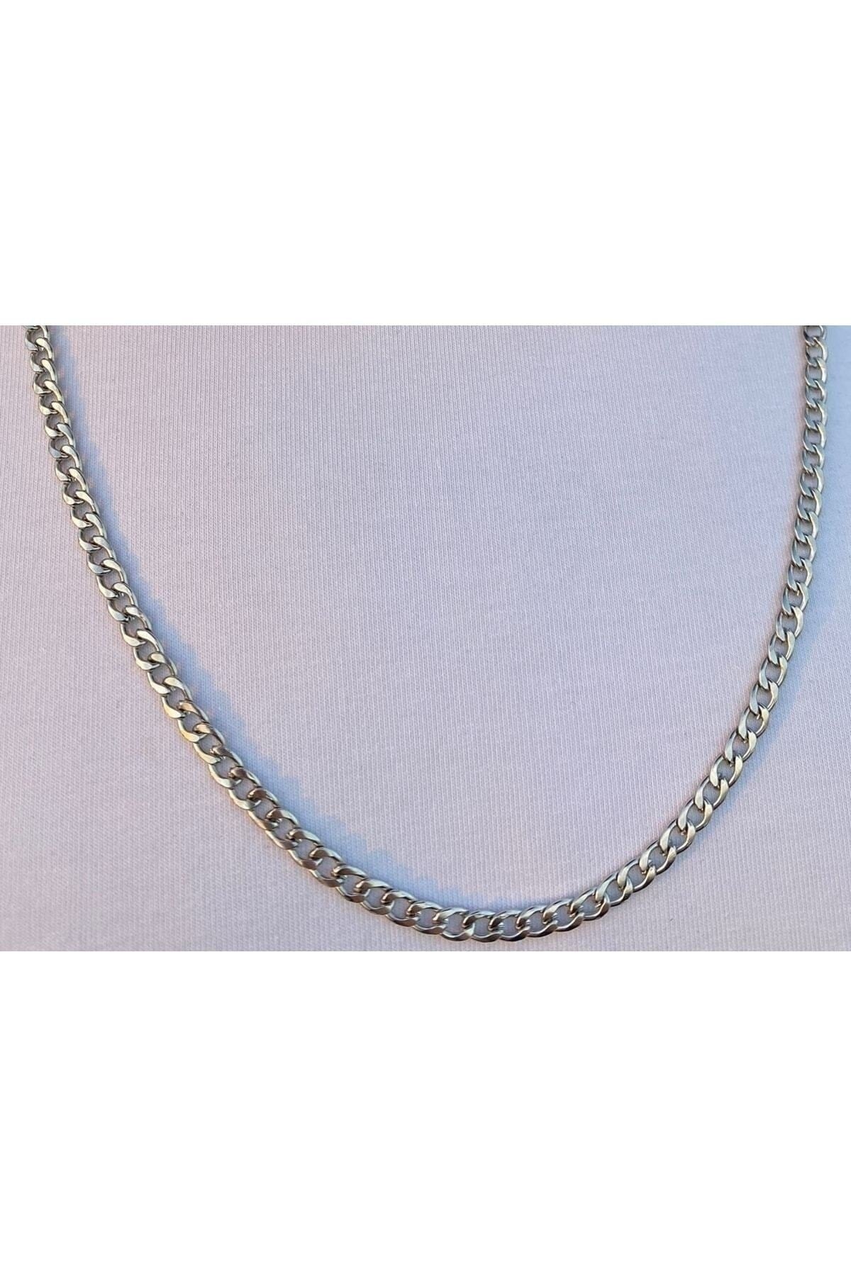 Figaro Model Flat Men's Steel Necklace Chain