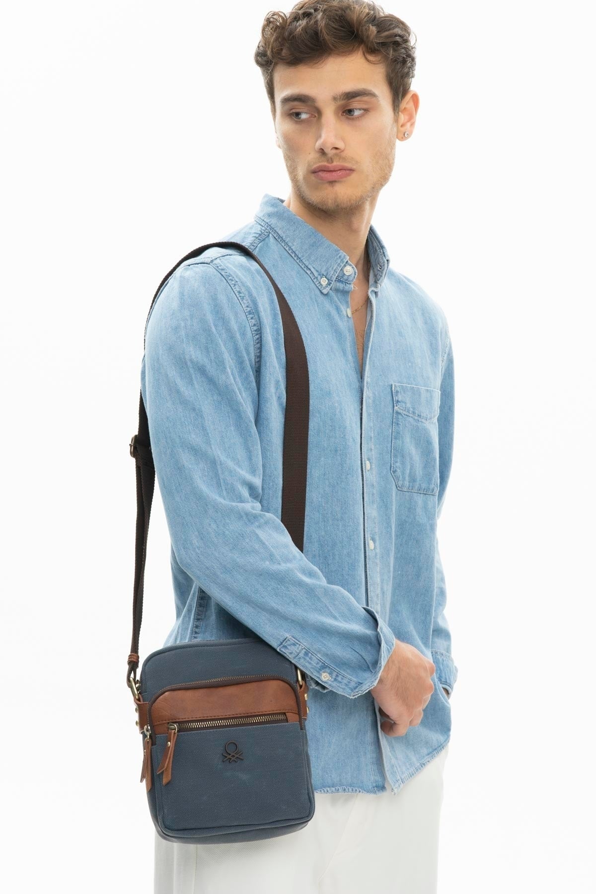 Benetton Men'S Crossbody Bag Navy Bnt1013