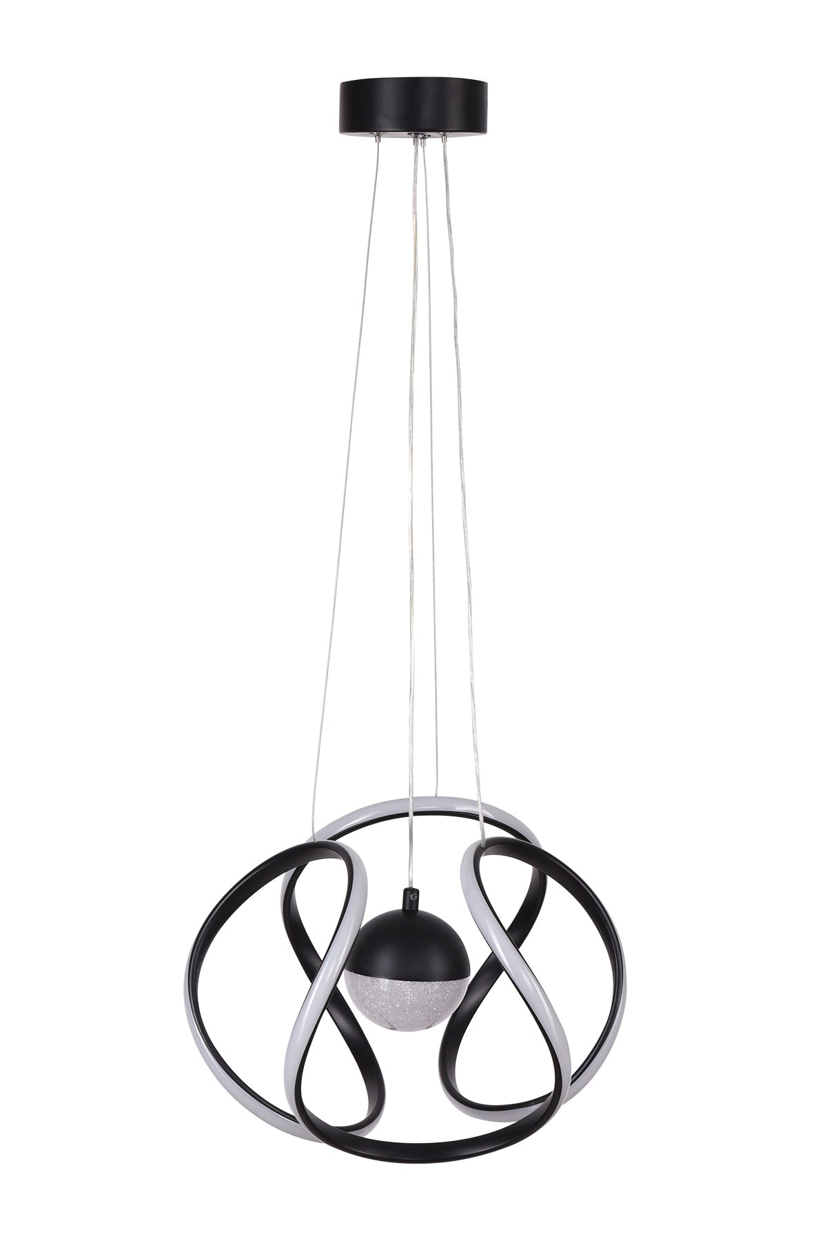 Bretzel Led Chandelier Black