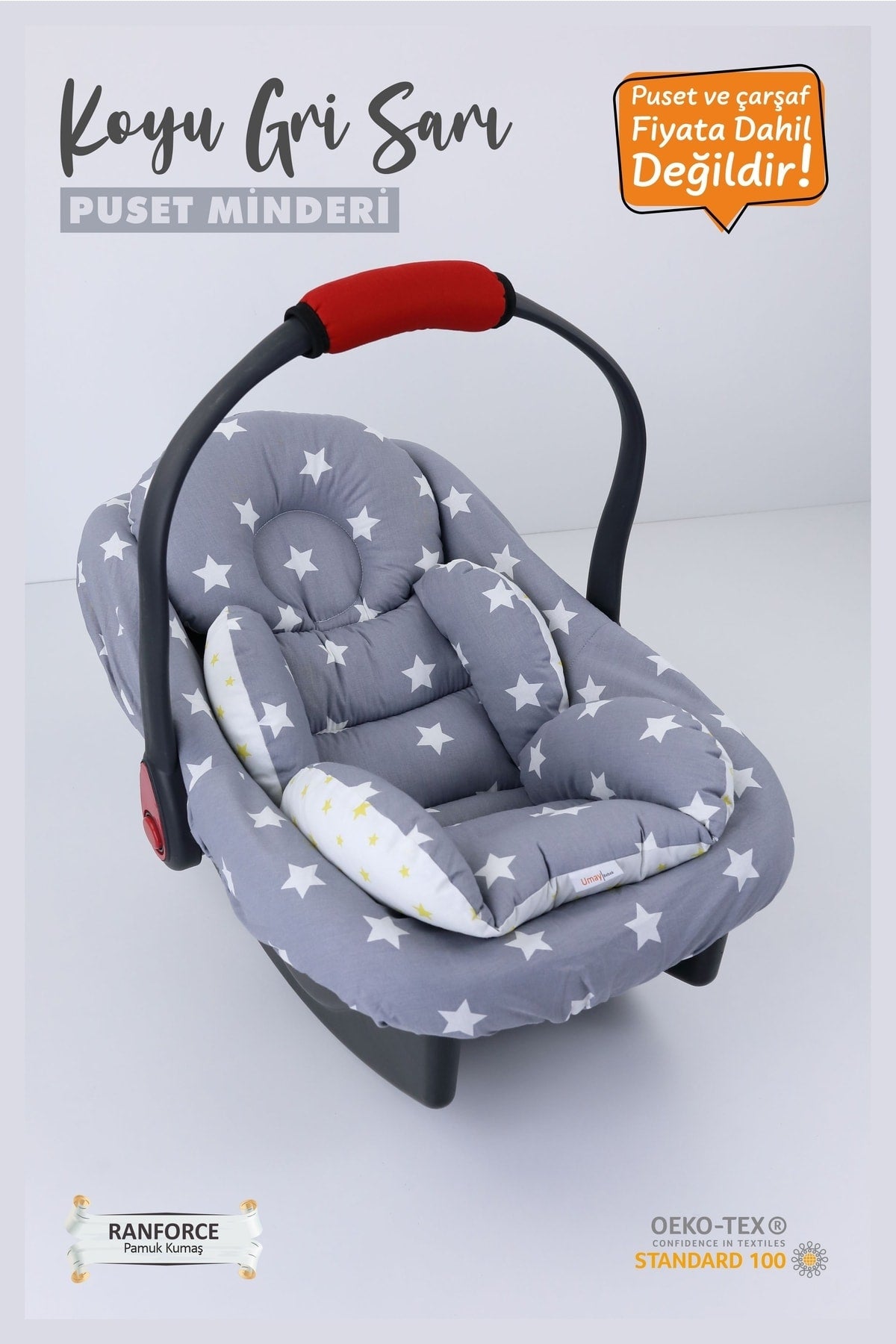 Orthopedic, Lumbar Supported Stroller Cushion, 100% Cotton Fabric