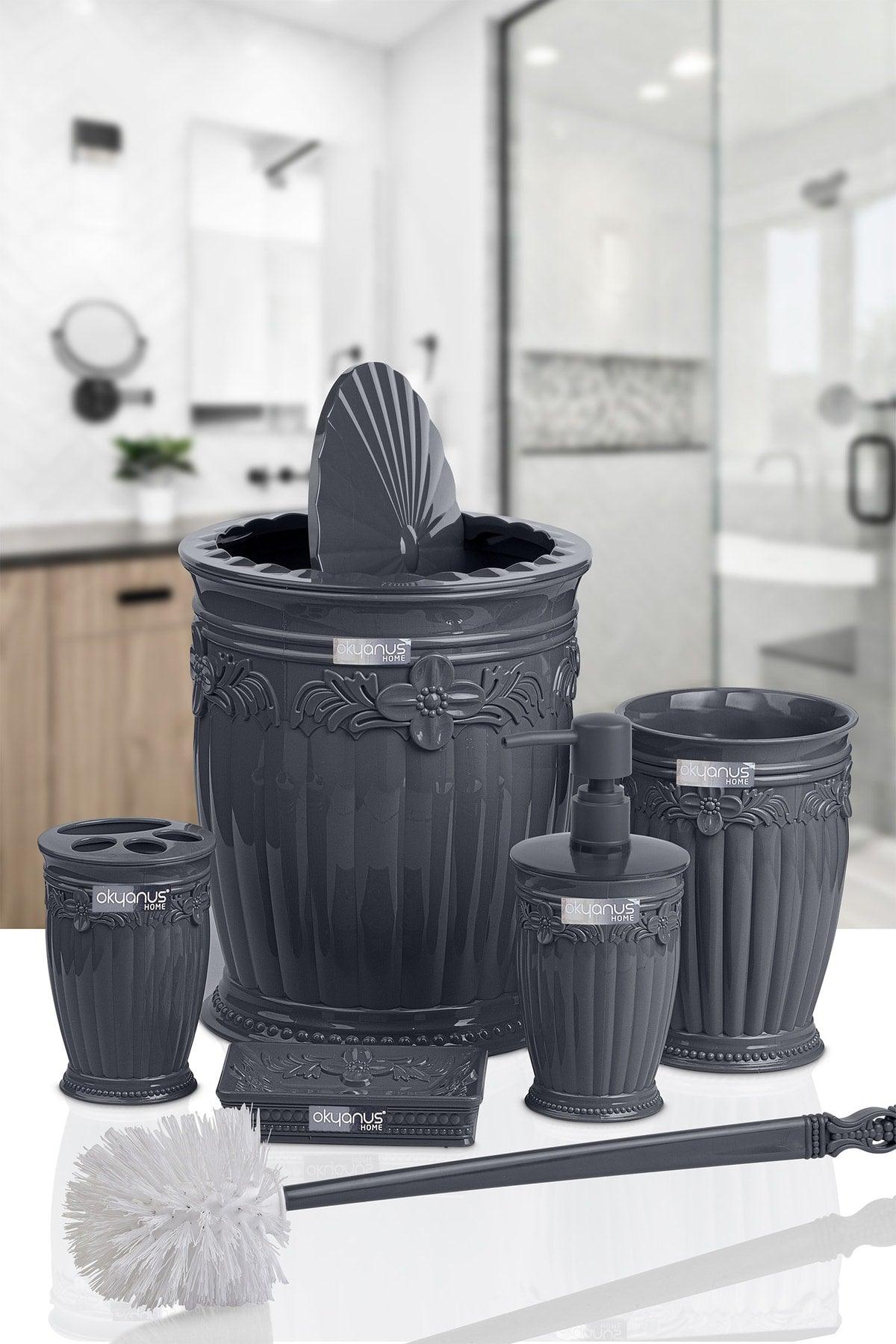 Anthracite Sultan Series Bathroom Set of 5 - Swordslife