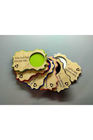 Pieces Wooden Laser Cut Cup Coasters Coffee Bottom
